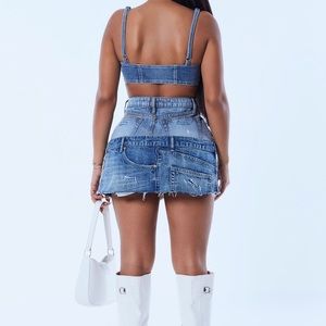 City Slicker Denim Mini Skirt
